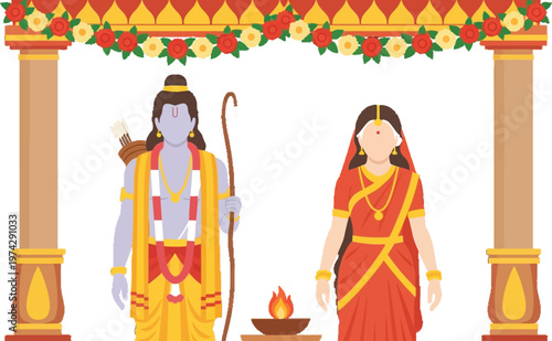 Lord shiva and parvati a divine couple isolated on transparent background