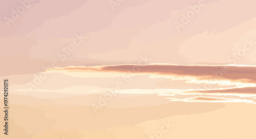 Serene Beach Scene with Soft Sand and Calm Waves.