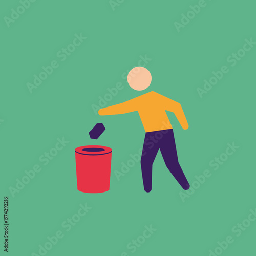 Person throwing away a mobile phone.