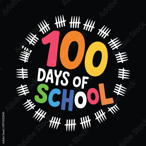 Celebrating 100 days of school a colorful and festive design