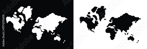 World map of the world on white background . Vector Illustration . EPS 10 .