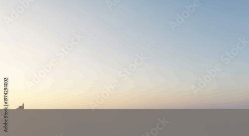 Minimalist Landscape with Horizon and Sky Focus.