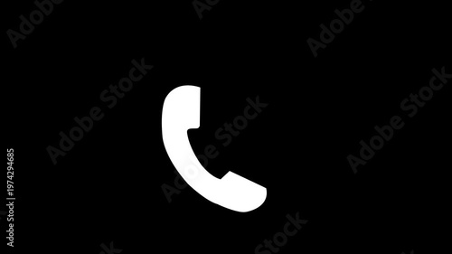 Dark Mode Phone Call Pop Up Animation 4K animation on a black Background,with 4k video animation.