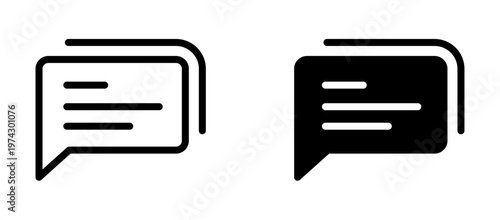 Chat Bubble Icon. Speech Message and Communication Concept