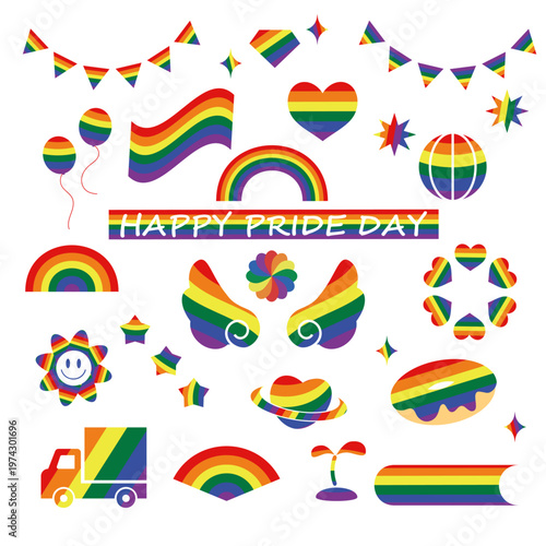 A design for Pride Day. A day when LGBTQ+ people take pride in their sexuality and advocate for equal rights and respect for diversity in society.