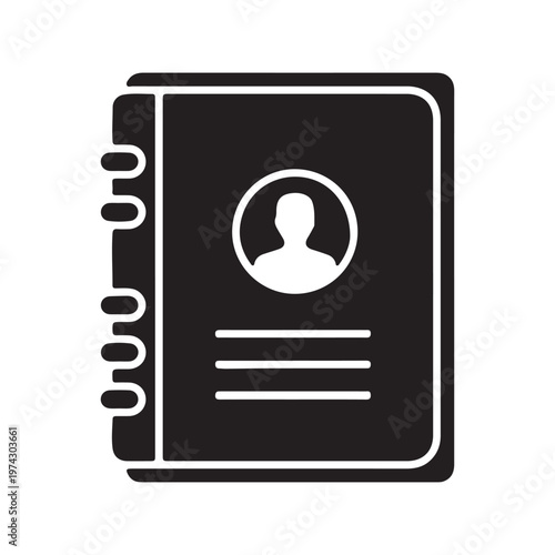 Address Book Contacts Vector Icon