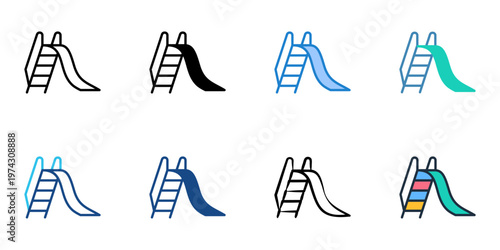 Play therapy icons set multiple style collection. Editable stroke 
