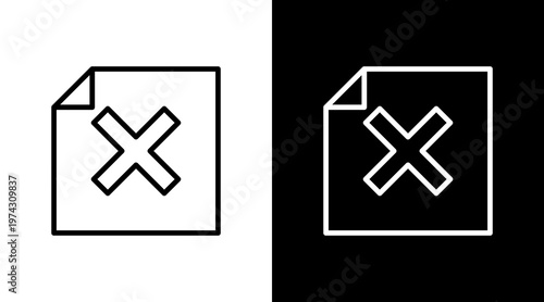Close White Icon Set Design
