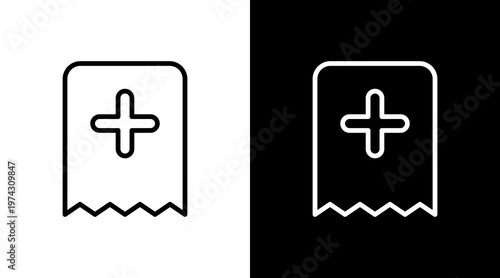 Add White Icon Set Design