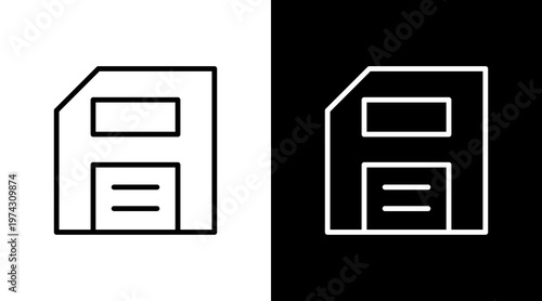 Save White Icon Set Design