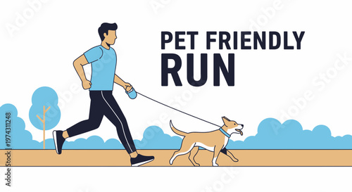 Active Person Jogging With Dog During Pet Friendly Run Event Outdoors