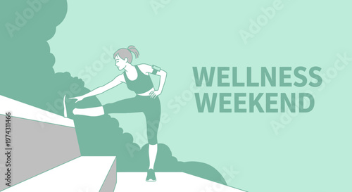 Active Lifestyle And Wellness Weekend Fitness Stretching Routine