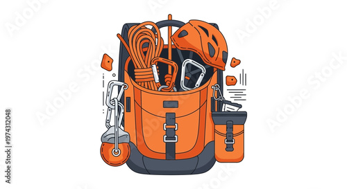 Adventure Ready Climbing Backpack Packed With Essential Gear
