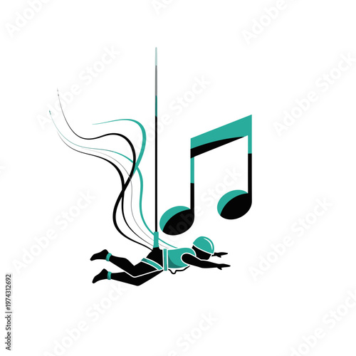 Adventurous Harmony Exploring the Thrill of Skydiving with Melodic Freedom