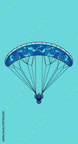 Adventurous Paragliding Extreme Sport Illustration Skydiving Thrill