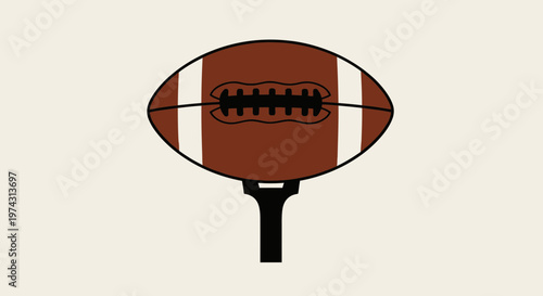 American Football Elevated On A Tee For A Unique Sporting View