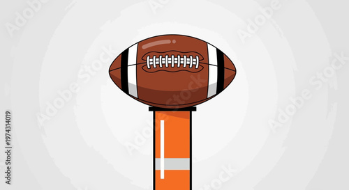 American Football On Goal Post