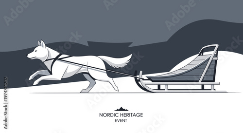 Arctic Adventure Dog Sledding Nordic Tradition Arctic Landscape