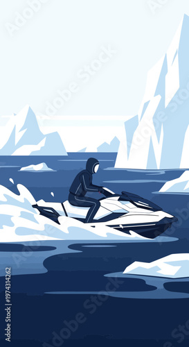 Arctic Jet Ski Adventure Extreme Winter Watersport Thrill