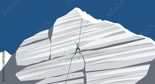 Ascending Summit Adventure Outdoor Climbing Journey