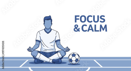 Athlete Zen Meditation Soccer Focus And Calm Mindset
