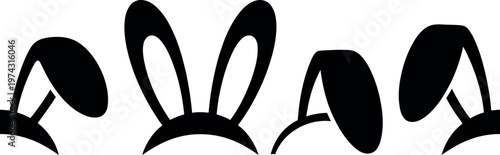 A stylized drawing of a rabbit with oversized ears and minimalistic body design