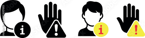 Comparison of user notifications and alerts between standard and highlighted states