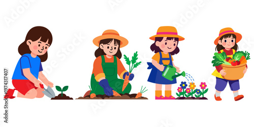 Activities of a Farmer Illustration