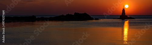 lighthouse at sunset