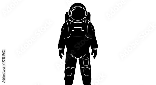 Astronaut in a spacesuit standing alone.