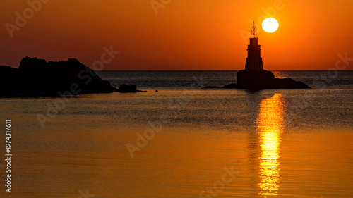 lighthouse at sunset
