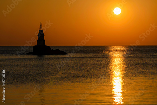 lighthouse at sunset