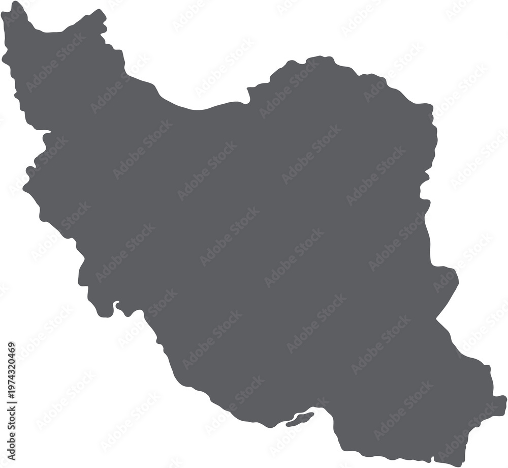 Fototapeta premium PNG converted and cleaned map of Iran.