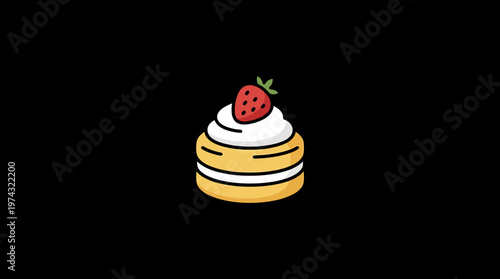 Minimalist Layered Cake with Strawberry