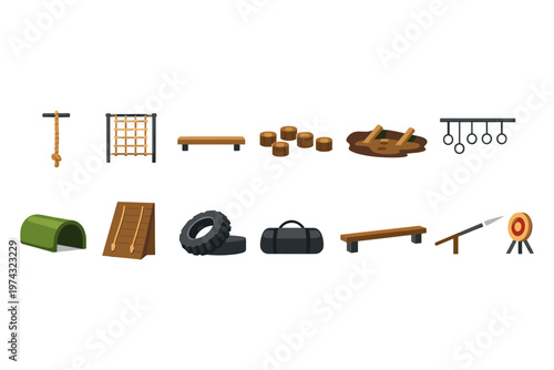 Outdoor Obstacle Course Elements