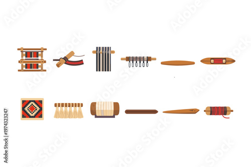Textile Crafting Tools Collection