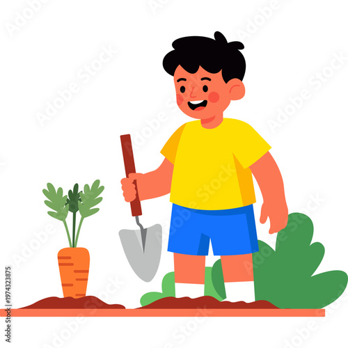 Activities of a Farmer Illustration