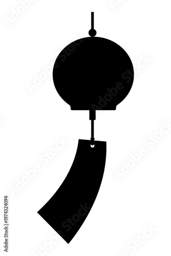 風鈴のシルエット