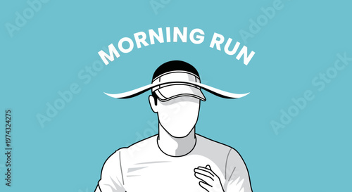 Athletic Persona Engaged In A Vigorous Morning Jogging Activity