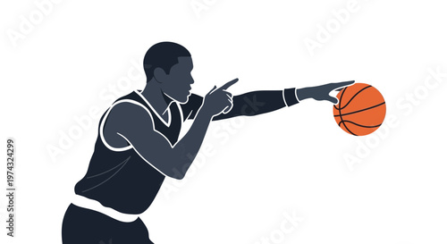 Athletic Player Directing Strategy With Basketball