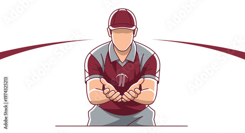 Baseball Catcher Ready To Receive Ball In Game Action