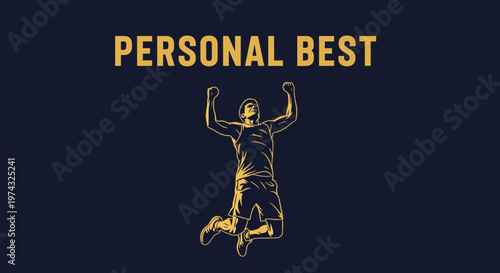 Athletic Triumph Achievement Reaching Peak Performance Victorious