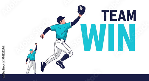 Baseball Team Victory Celebration Dynamic Action Shot