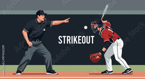 Baseball Umpire Calls Strikeout On Catcher With Dramatic Gesture
