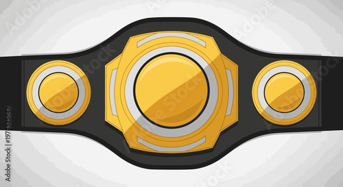 Bold Champion Belt Award Icon Gold Championship Trophy Design