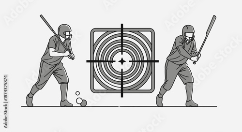 Baseball Players Aiming With Target Focus And Precision In The Game Of Baseball