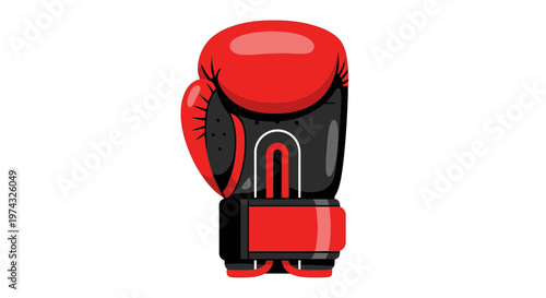 Bold Red And Black Boxing Glove Ready For Action