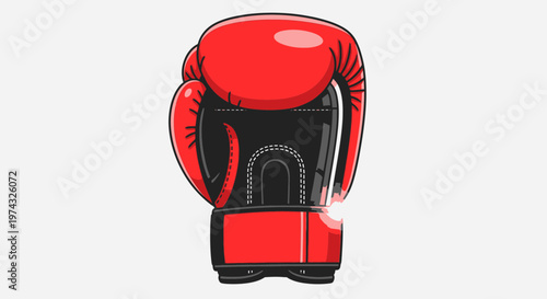 Bold Red Boxing Glove Ready For Combat Victory