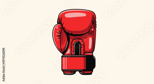 Bold Red Boxing Glove Ready For Fierce Competition And Victory