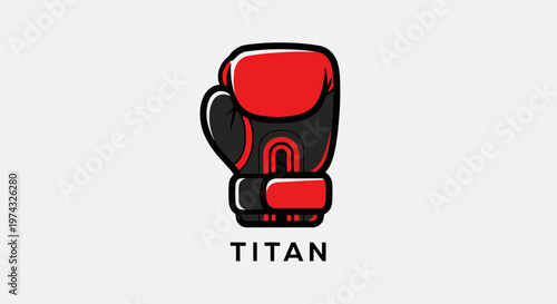 Bold Titan Boxing Glove Emblem For Sporting Brands And Gym Logos